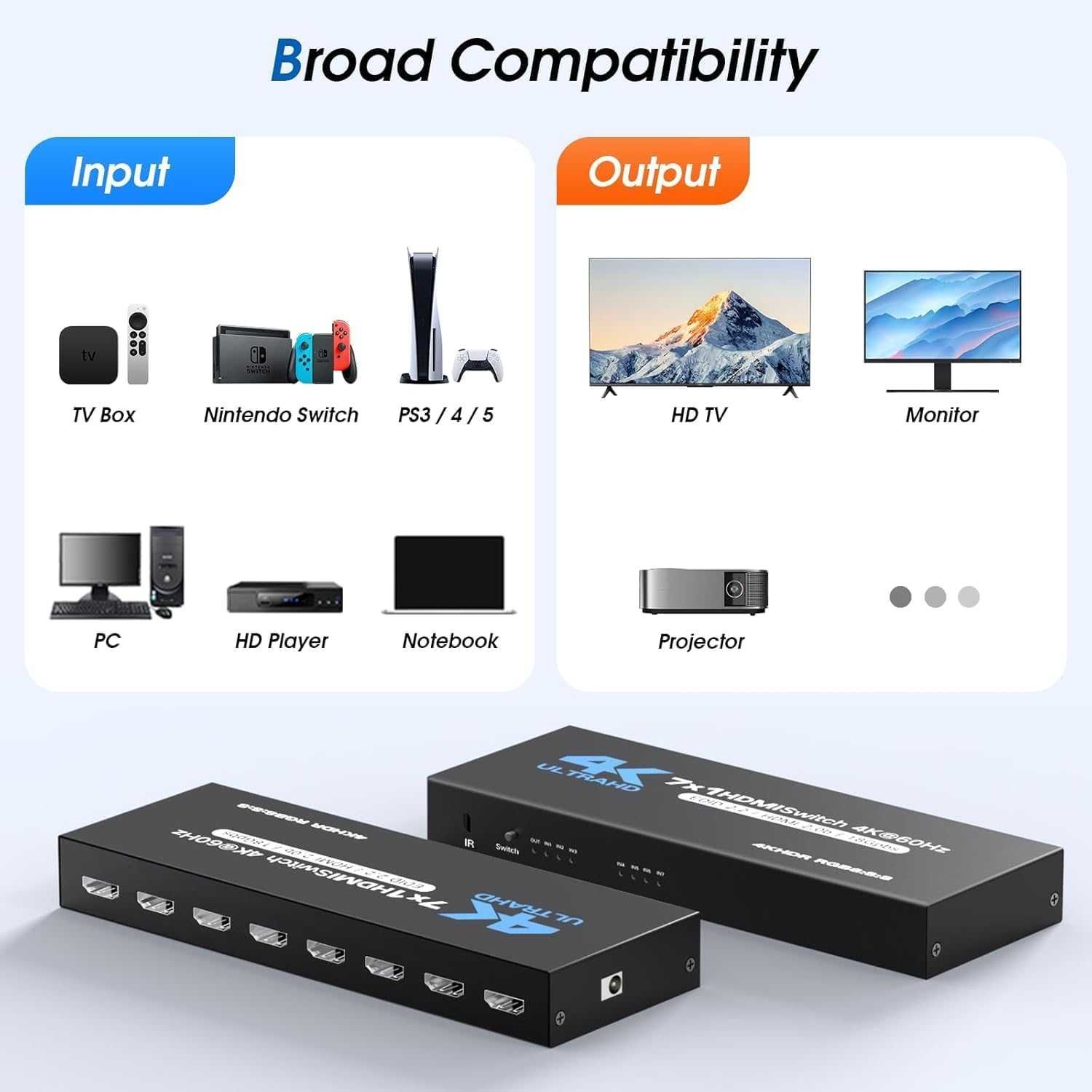 HDMI превключвател 7 в 1