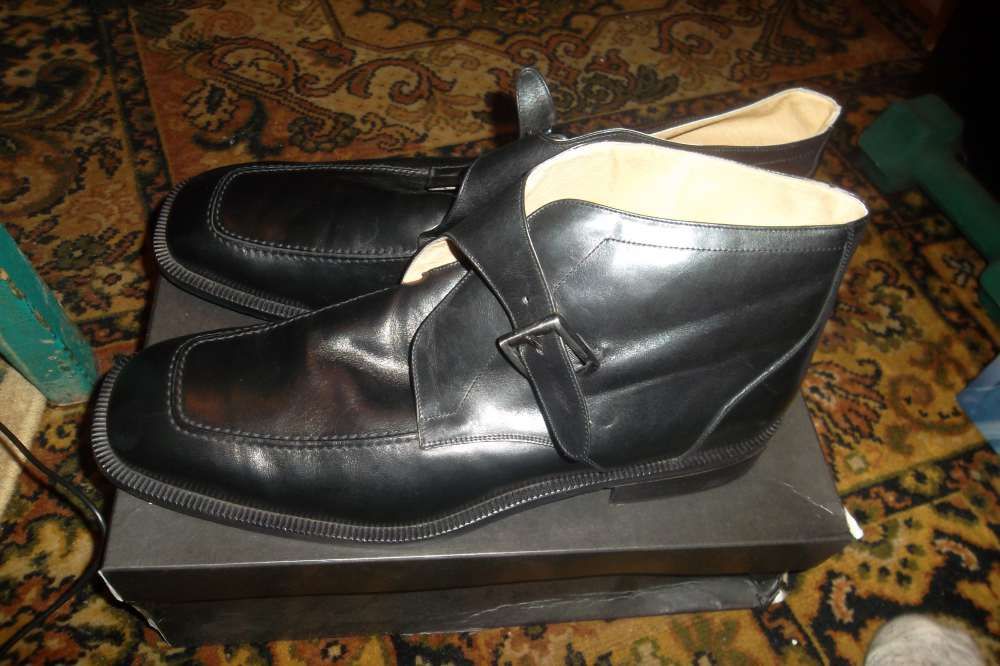 ghete piele,negre,Italia,office