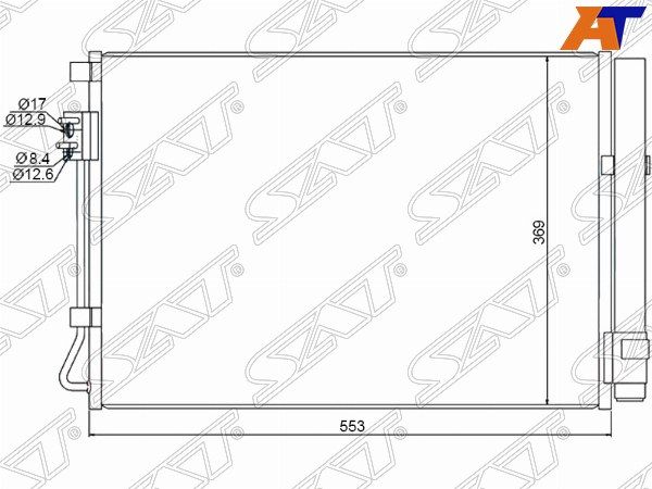 Радиатор кондиционера Hyundai Solaris