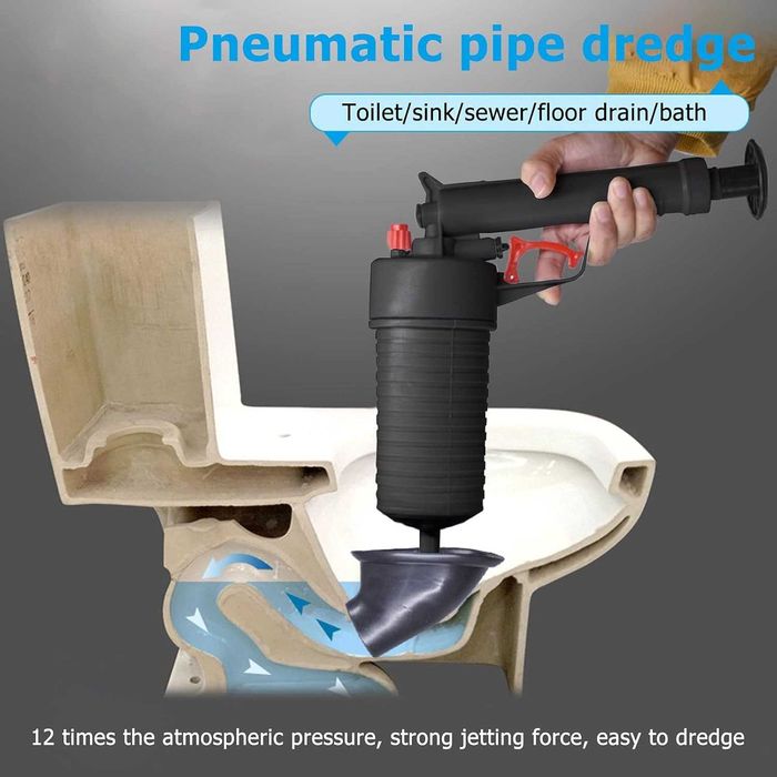 Curățitor de scurgeri cu aer comprimat  pompă de curățare a țevilor,