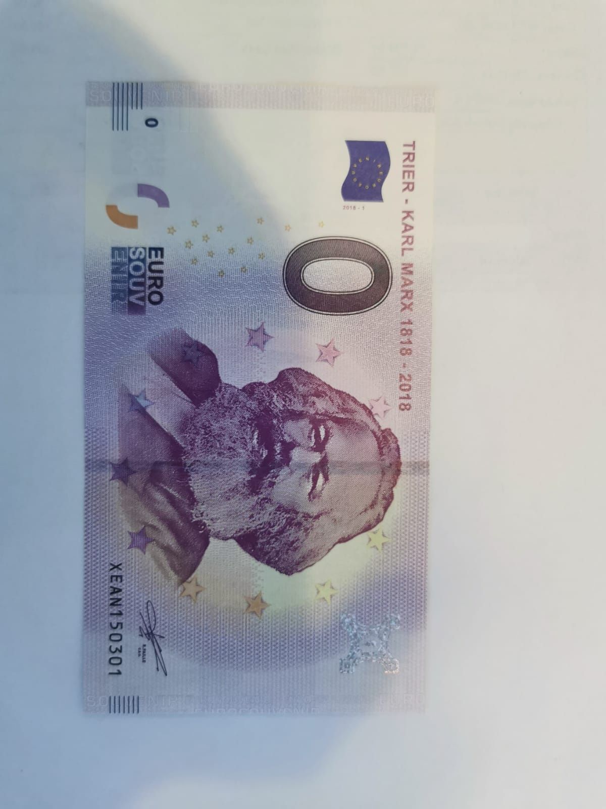 Vand bancnota suvenir cu chipul lui Karl Marx zero euro
