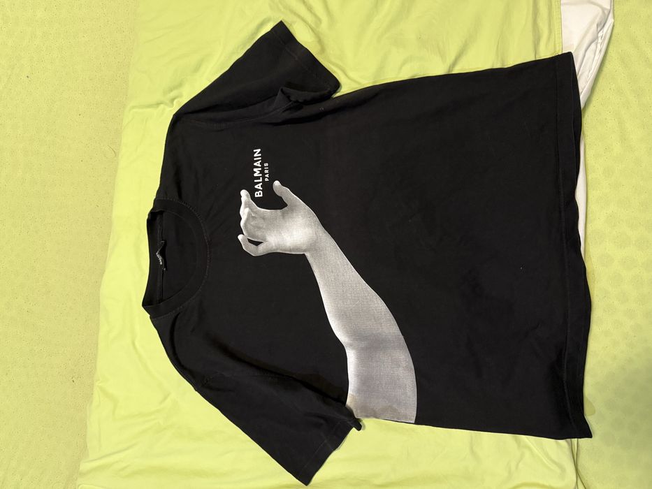 Тениска Balmain Statue print logo tee