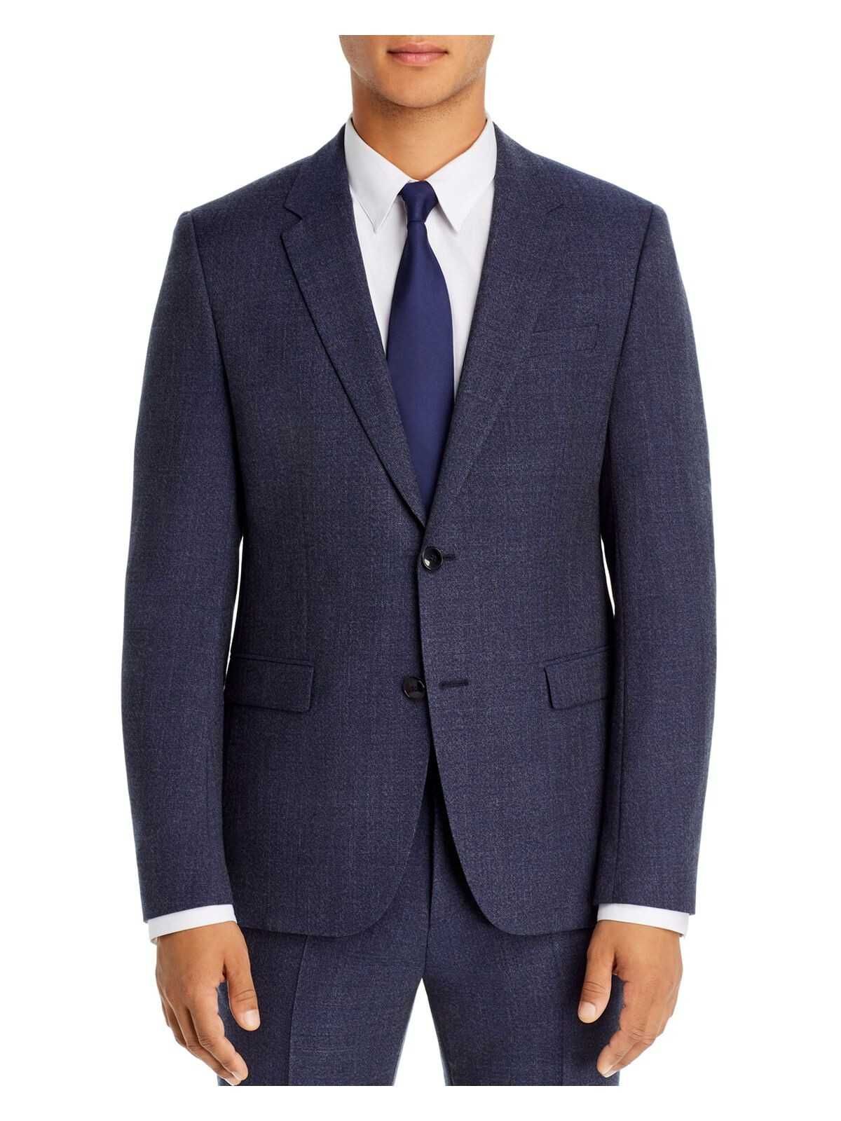 Sacou blazer slim 50 L Hugo Boss lana 100% navy microstructuri