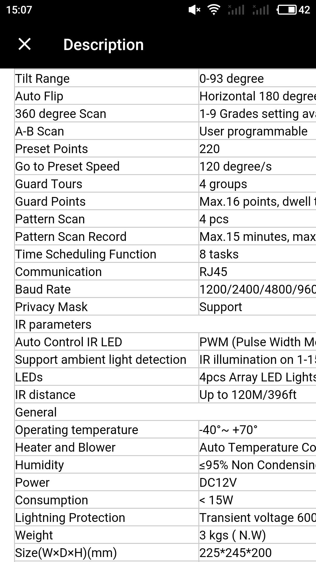 Продавам нова професионална 2MP IP PTZ Camera с 30 кратен зум обектив