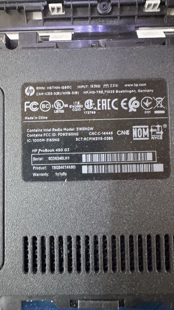 Dezmembrez Laptop Hp 450 G3