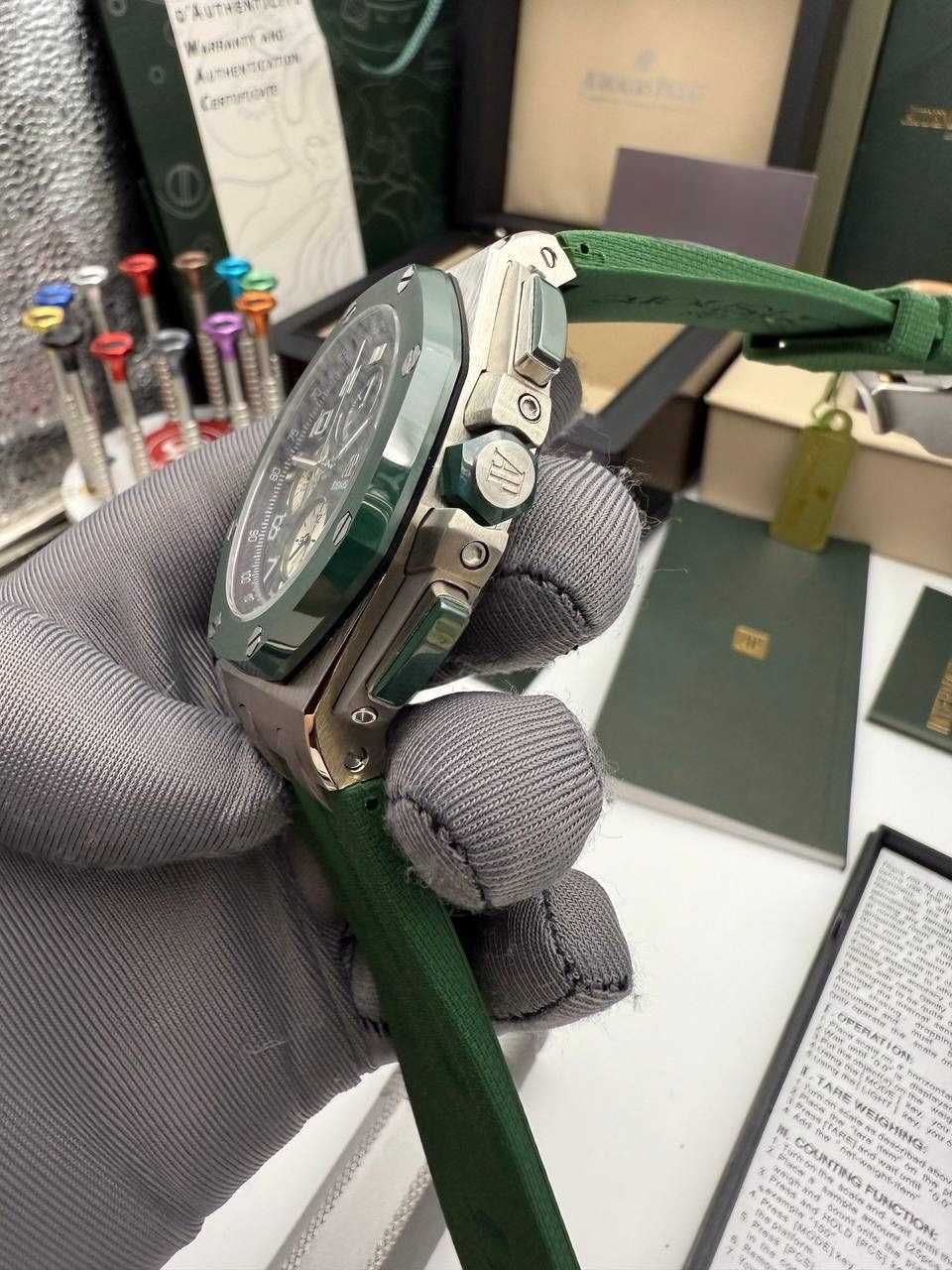 audemars piguet offshore зелено сребро