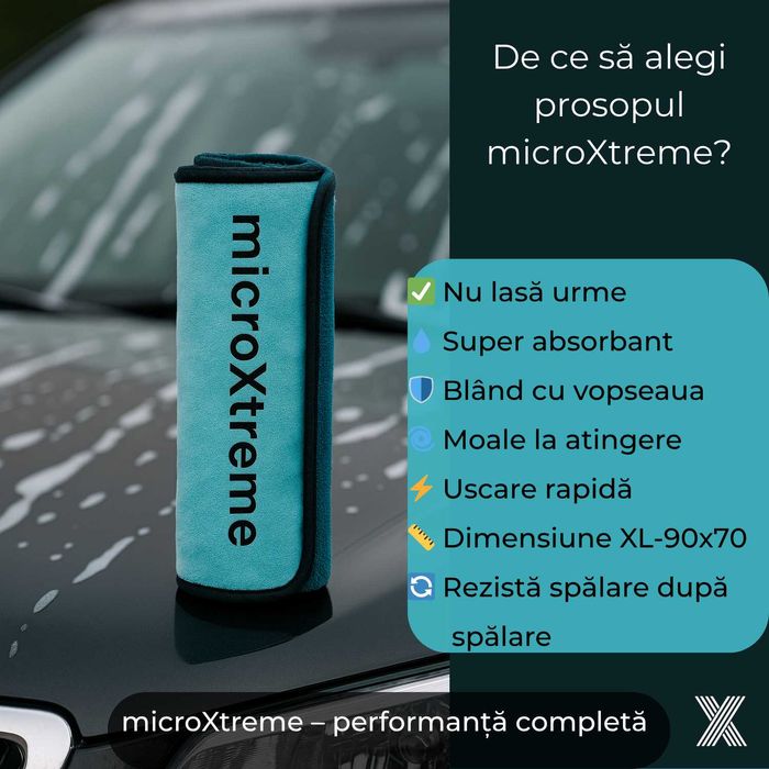 Prosop Uscare Auto XL 90x70 | Microfibră Twisted Loop, Super Absorbant