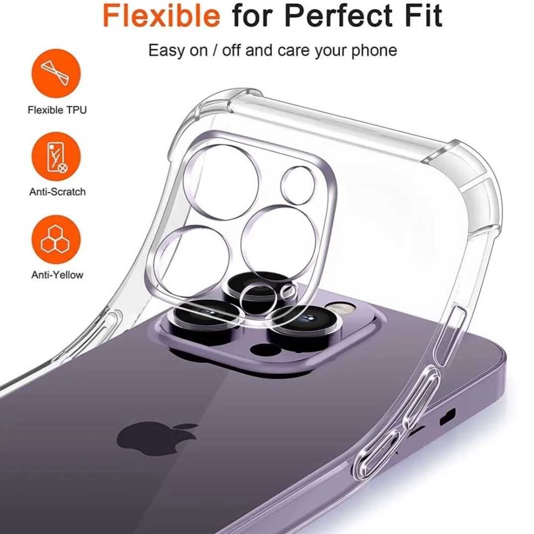 Set Folie Sticla Full + Husa AntiSoc iPhone 12 13 14 15 16 Pro Max