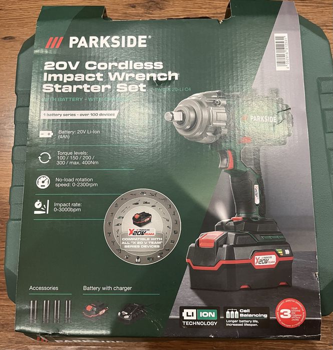 Акумулаторен ударен гайковет PARKSIDE