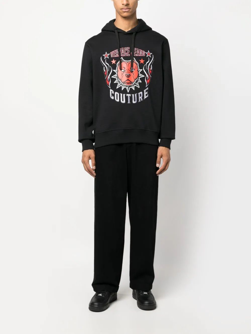 Мъжки суичър Versace Jeans Couture Embroidered logo cotton hoodie