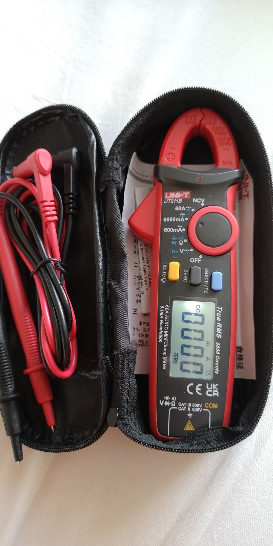 Uni-t Ut211b AC/DC Мини Ампер клещи True RMS