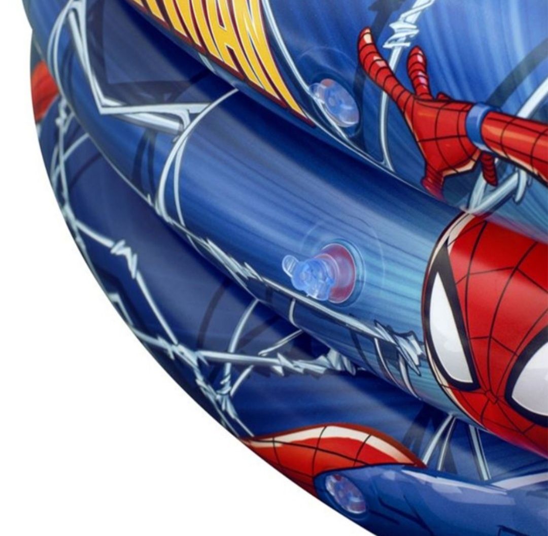 Детски басейн Bestway, Spiderman, 200л, 122х30см, 2+години, Син/Червен