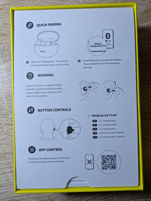 Casti Wireless Baseus Bowie MC1 Pro