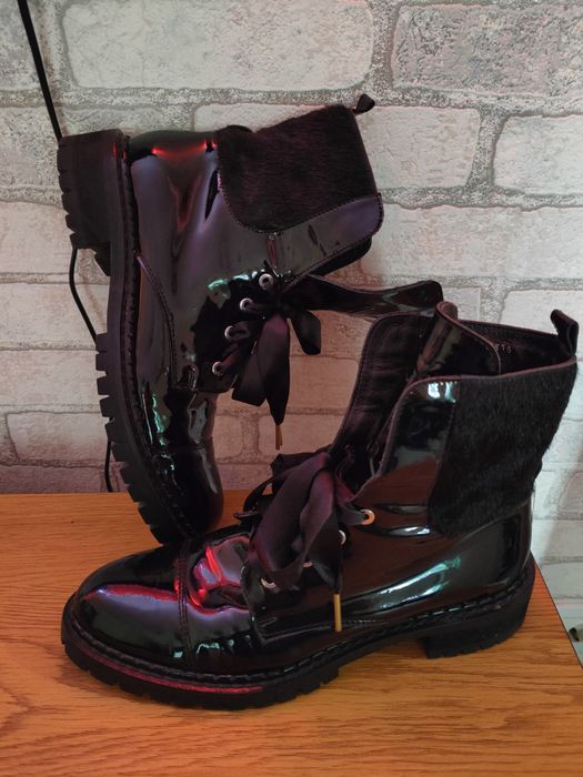 Ботуши EVA MINGE-40 номер,Естествена кожа лак