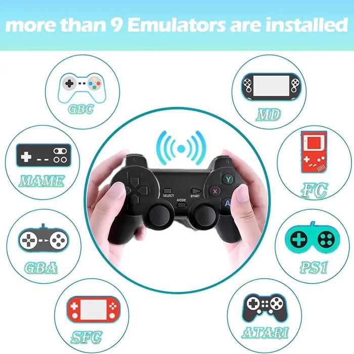 2024 4K HDMI Безжична Игра с над 10000 игри с безжични джойстици тв