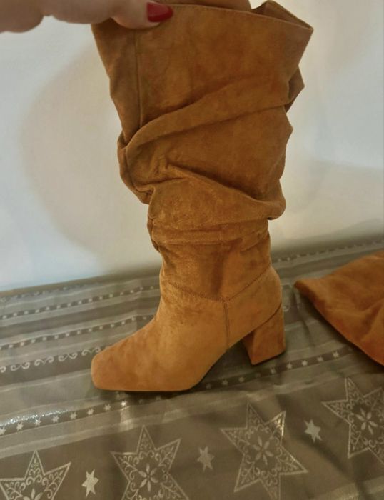 Cizme comode din piele intoarsa ecologica