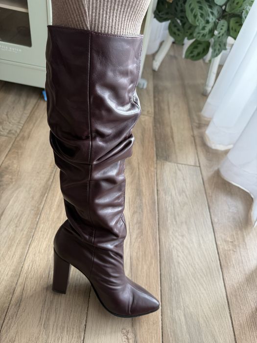Cizme noi burgundy