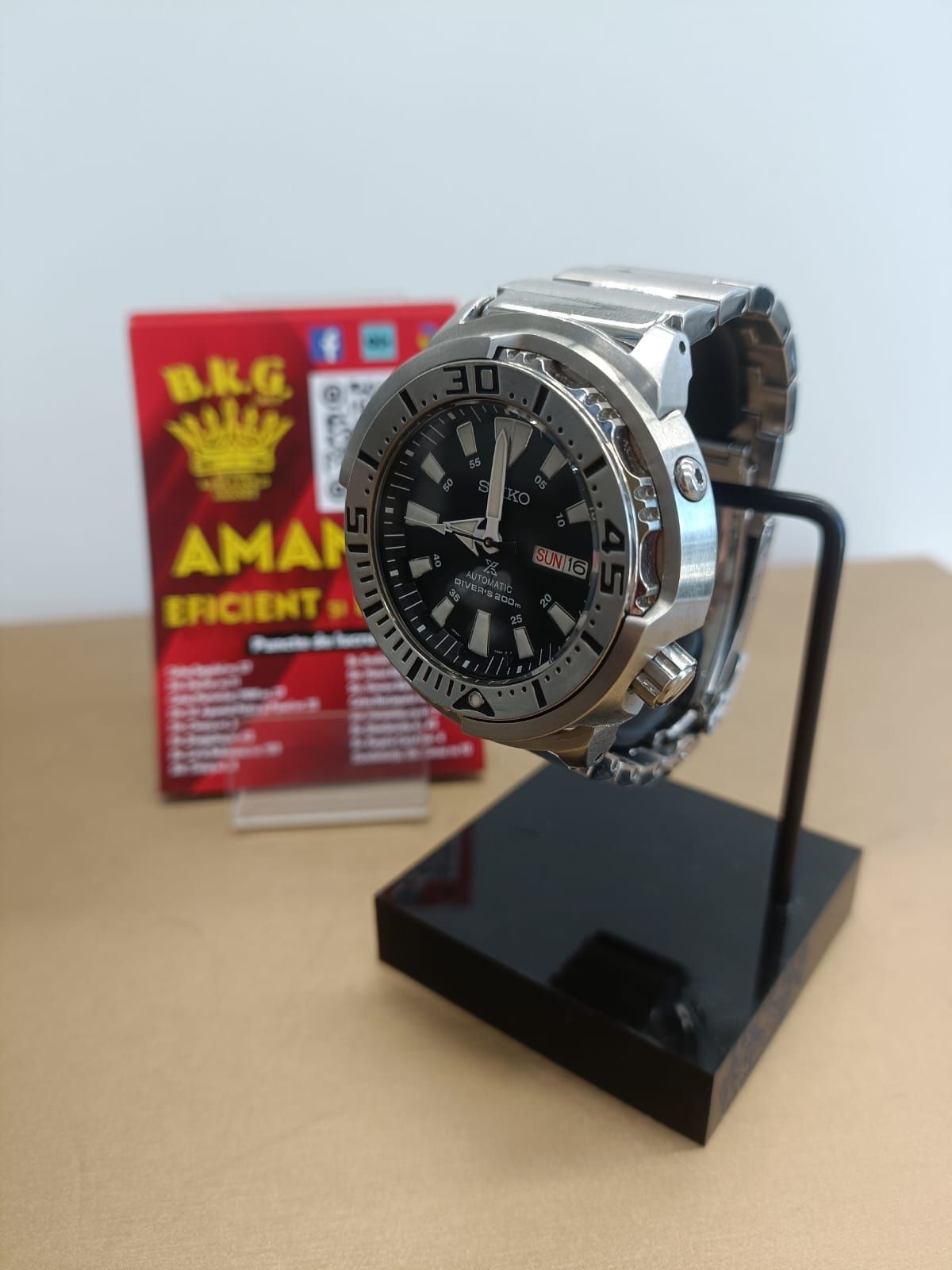 Ceas Seiko Prospex Black Monster Amanet BKG