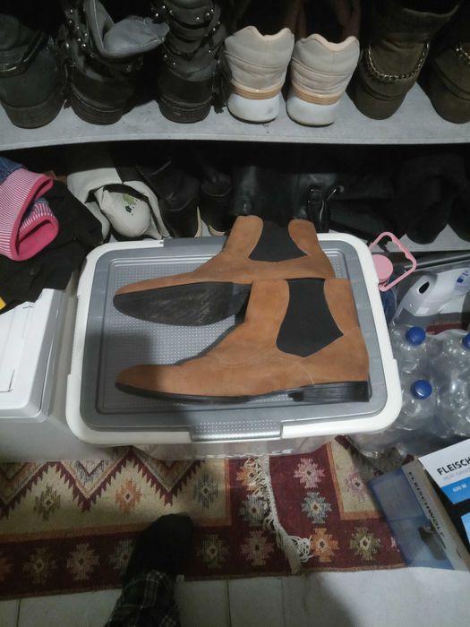 Ghete bărbătești piele întoarsă de firmă mărimea 43