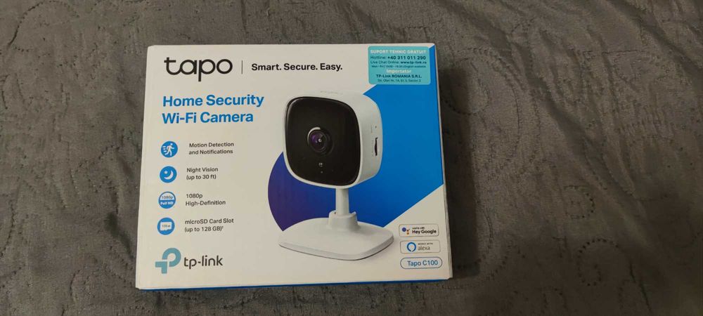 Camera video supraveghere Wireless TP-LINK Tapo C100, Full HD, IR