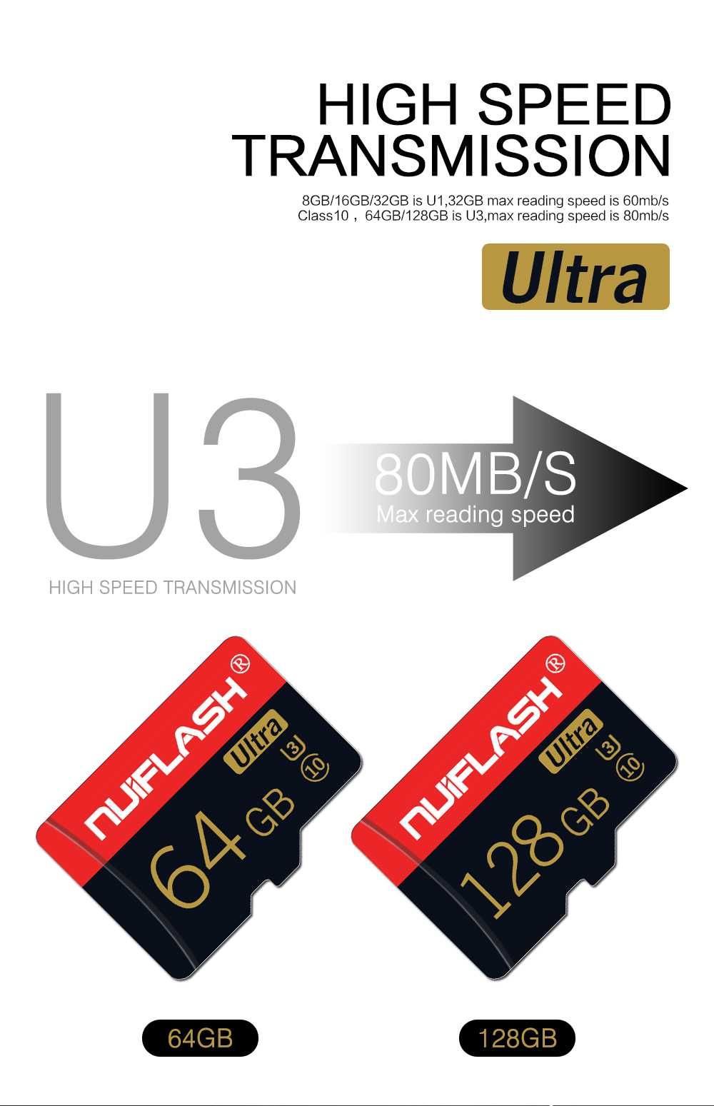 NUIFLASH 128GB карта памяти