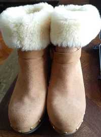 Cizme UGG piele naturala intoarsa, blana de miel, marime 37-38, NOI