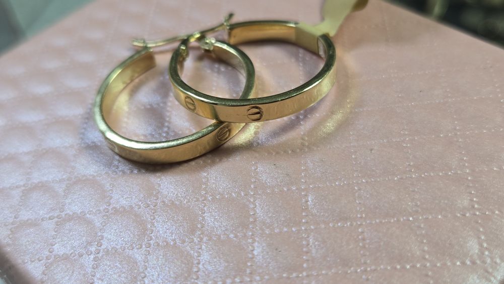 Серьги золотые Астана ЖанТаС ломбард