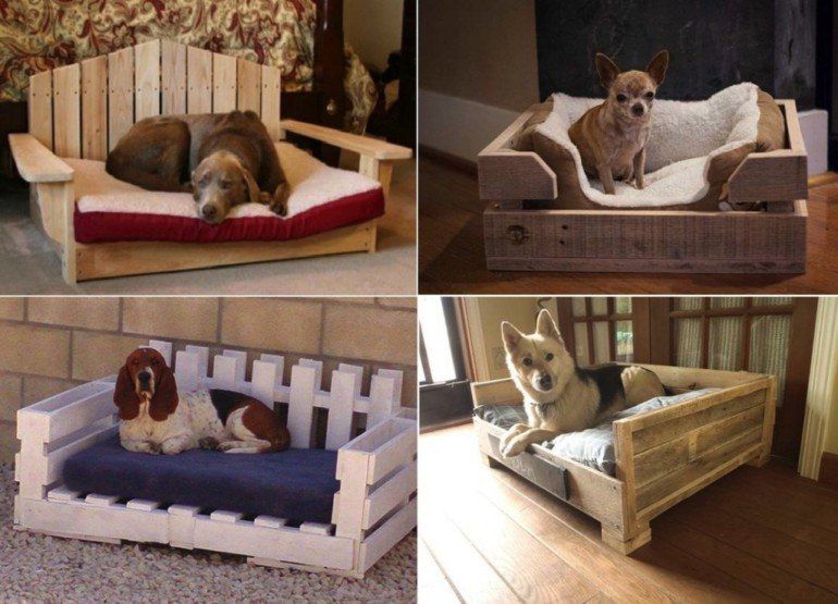 Лежанки для собак для дома и улицы.
