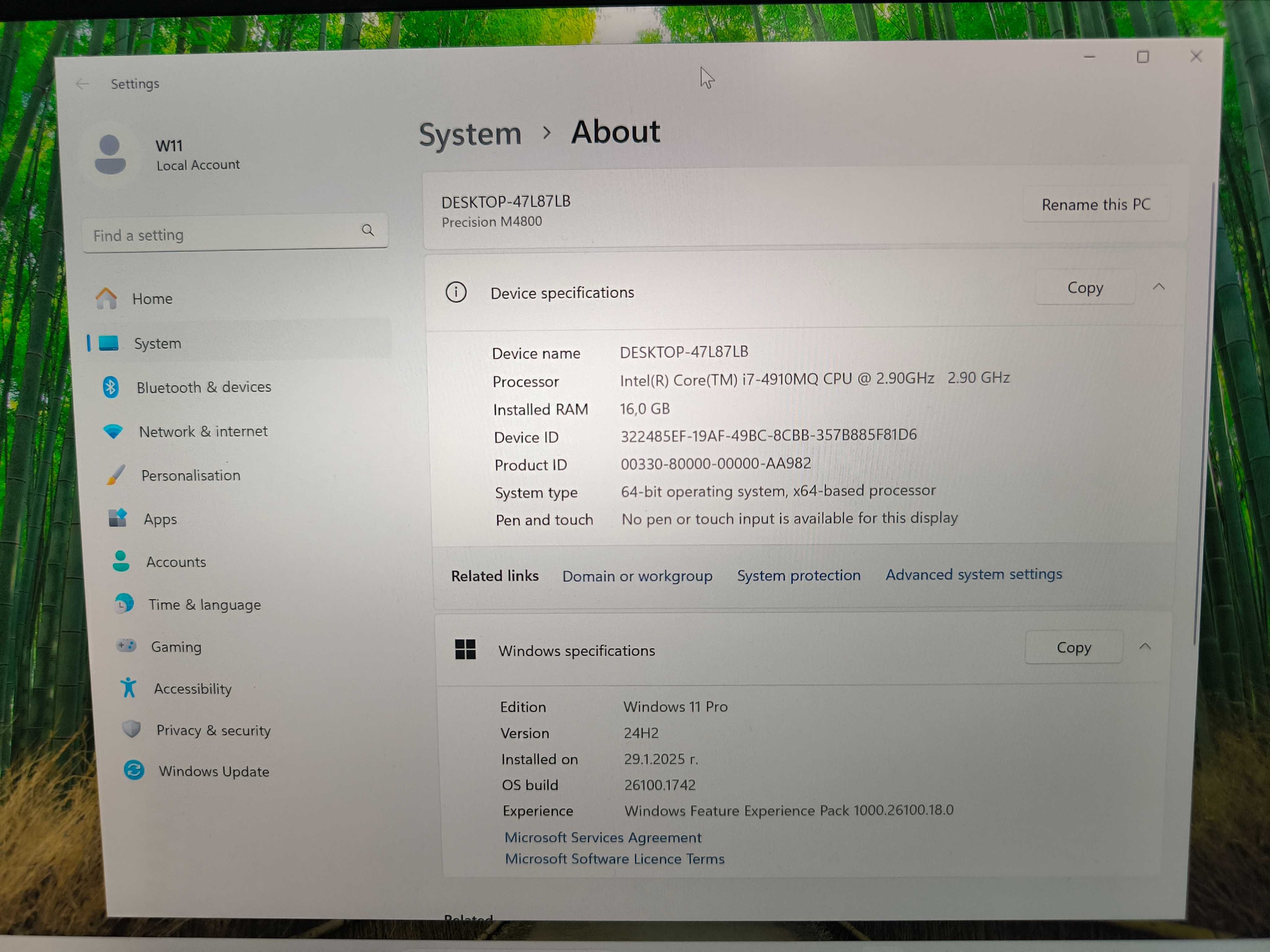 Dell Precision M4800 / Core i7 / 16GB RAM/ 128GB SSD/