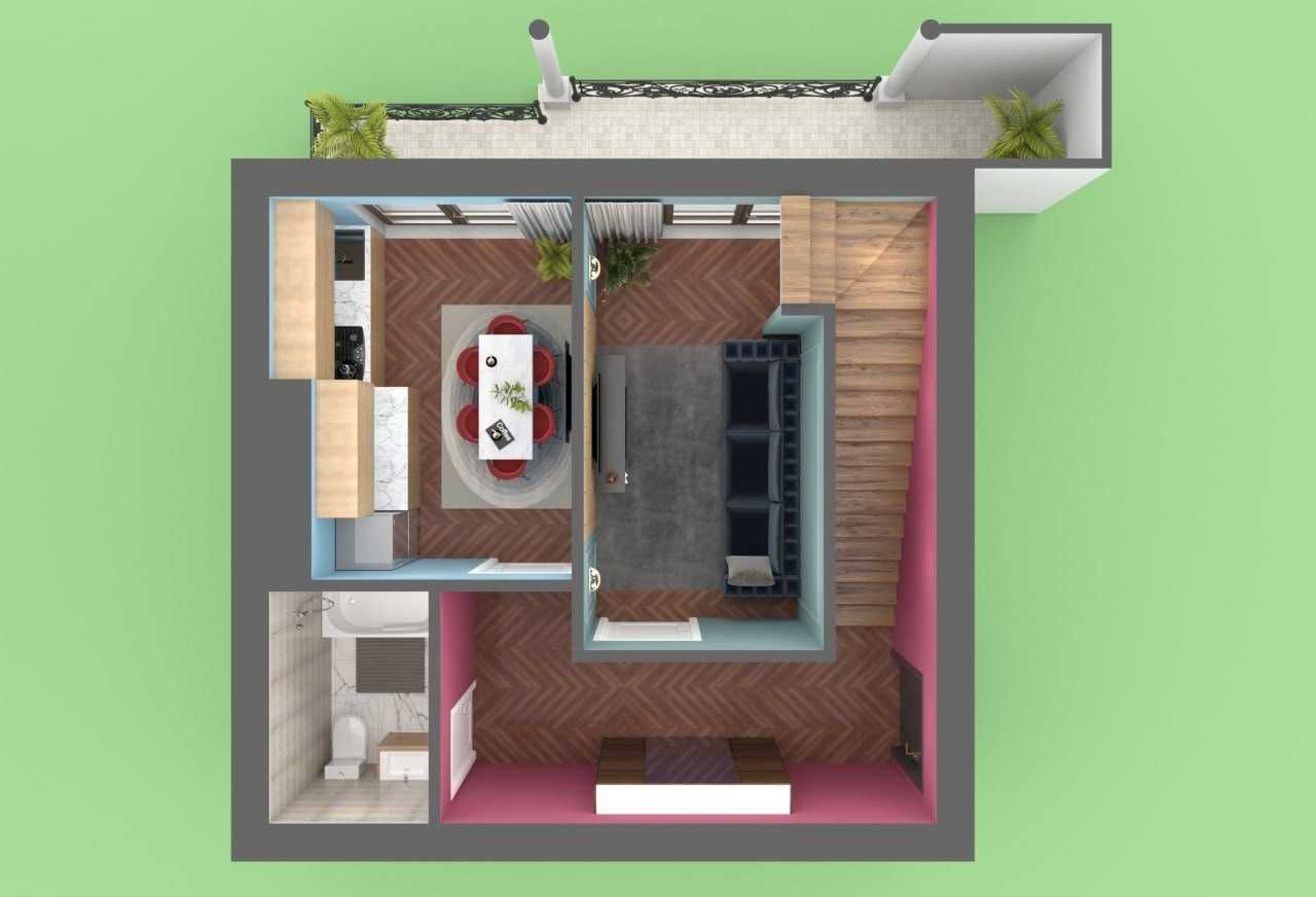 Palazzo 86м², дуплекс, коробка, 2 с/у, ТТЗ, этаж 7-8, кирпич`