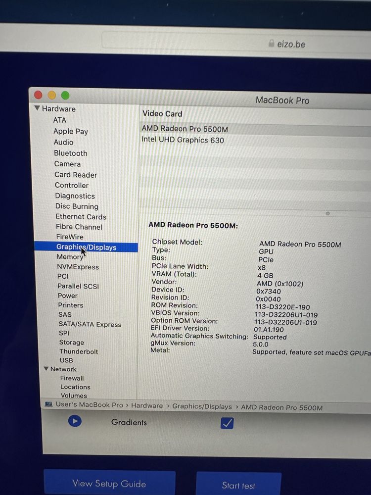 Macbook pro 16 inch 2019 i9 16 gb 1 tb ssd radeon pro 5500m impecabil