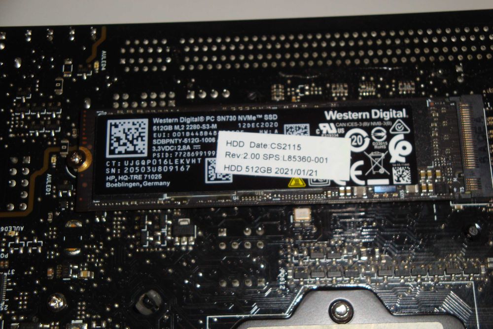 SSD Western Digital Black edition SN730 512GB NVME 3.0 M2 2280