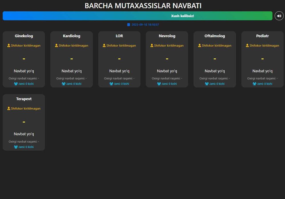 Klinika navbat dasturi
