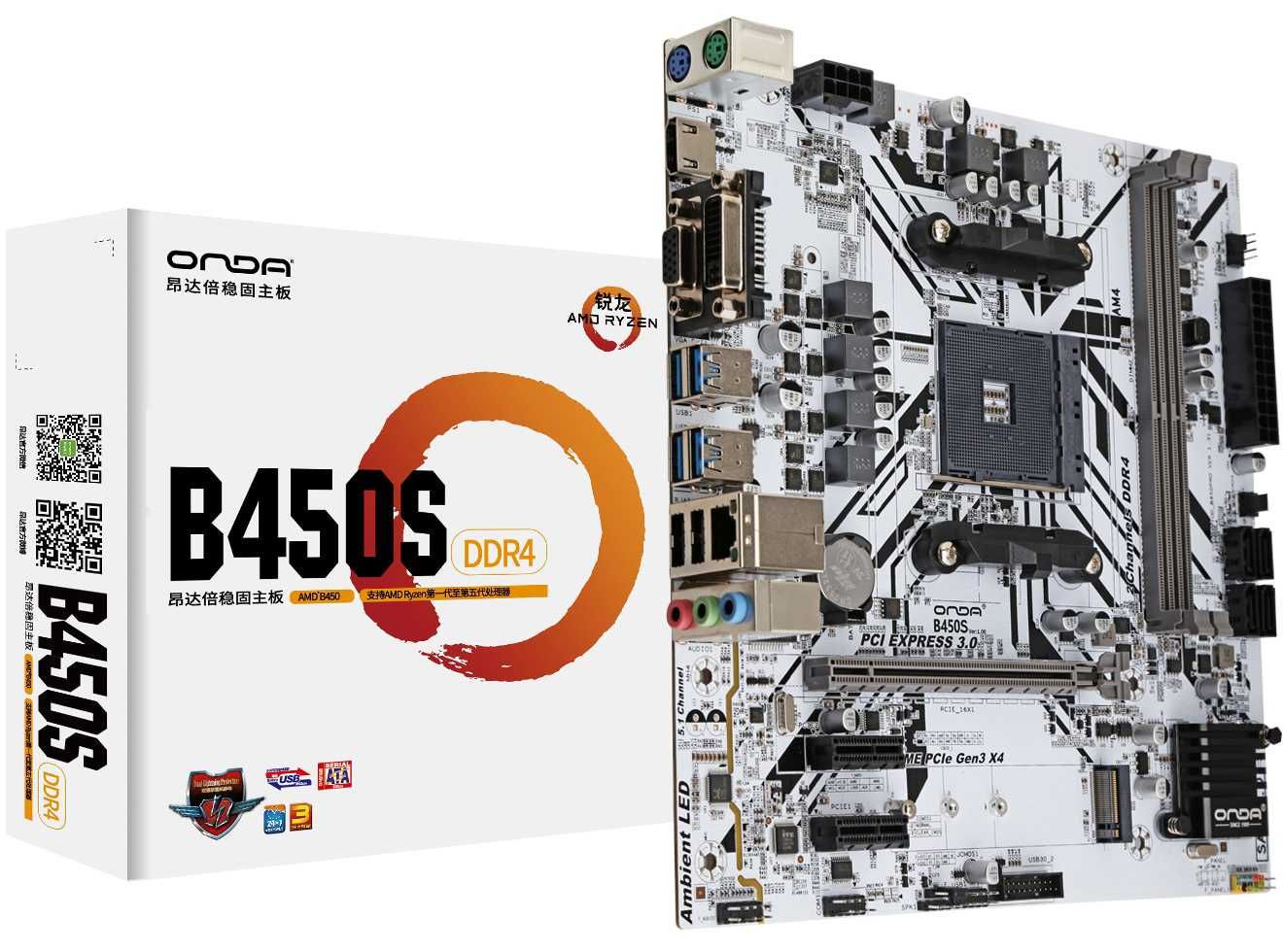AMD-GAME - ONDA B450S-W + RYZEN 5 3600 + 16GB DDR4 3200 ~i5 11400