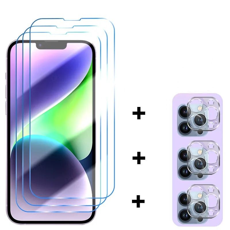 Стъклен протектор за екран и камера iPhone 13/13 Pro Max/14