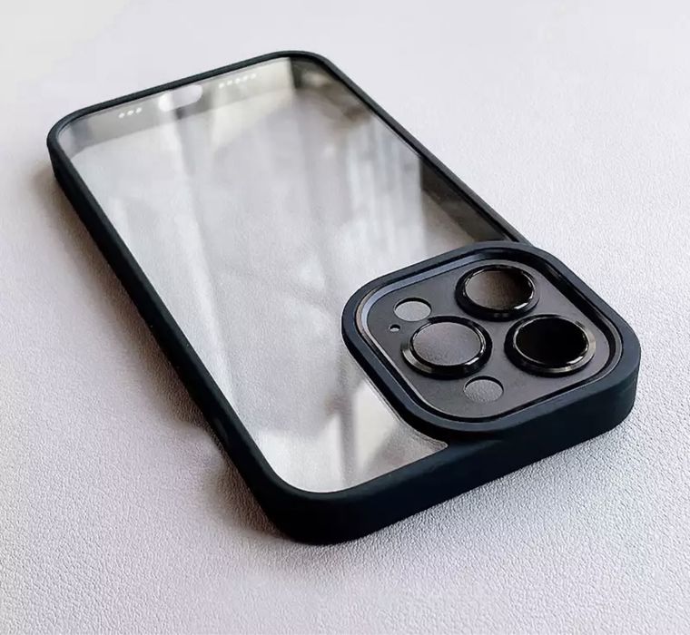 Iphone 12/13/PRO/MAX Husa Full Camera Spate Plexi Type Margine Silicon