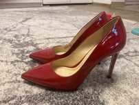 Pantofi rosii de piele
