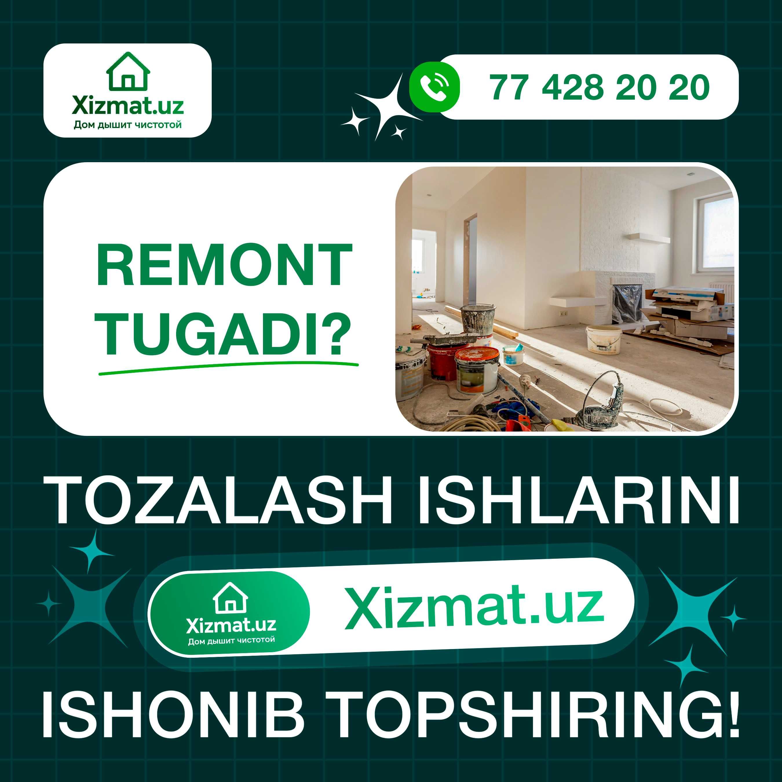 Remontdan keyingi tozalash | Uborka posle remonta | Klining xizmati