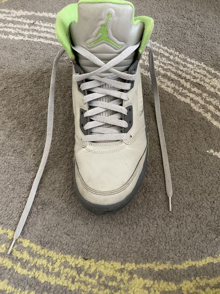 Air Jordan 5 green been и призтавки за връзки