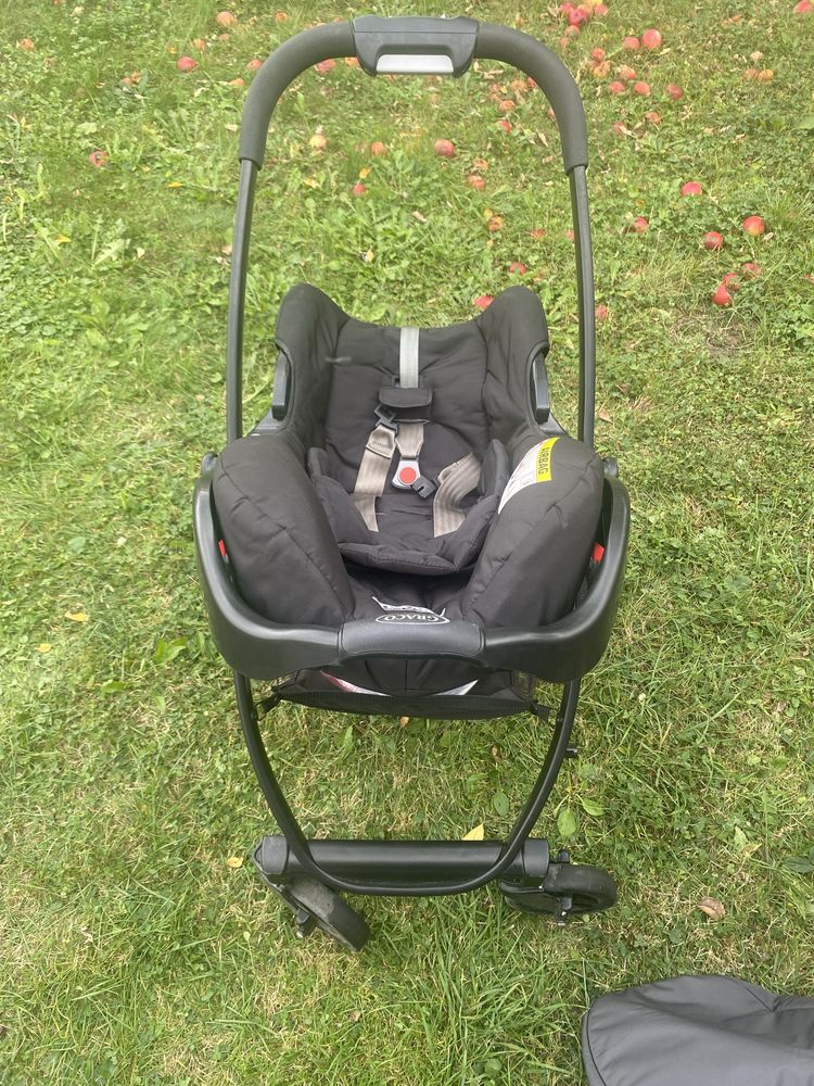 Vând căruț copii 3 in 1 Graco Evo Trio Charcoal