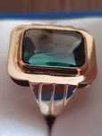 Inel ghiul vintage unicat antic aur 14k cu turmalina naturala 8ct
