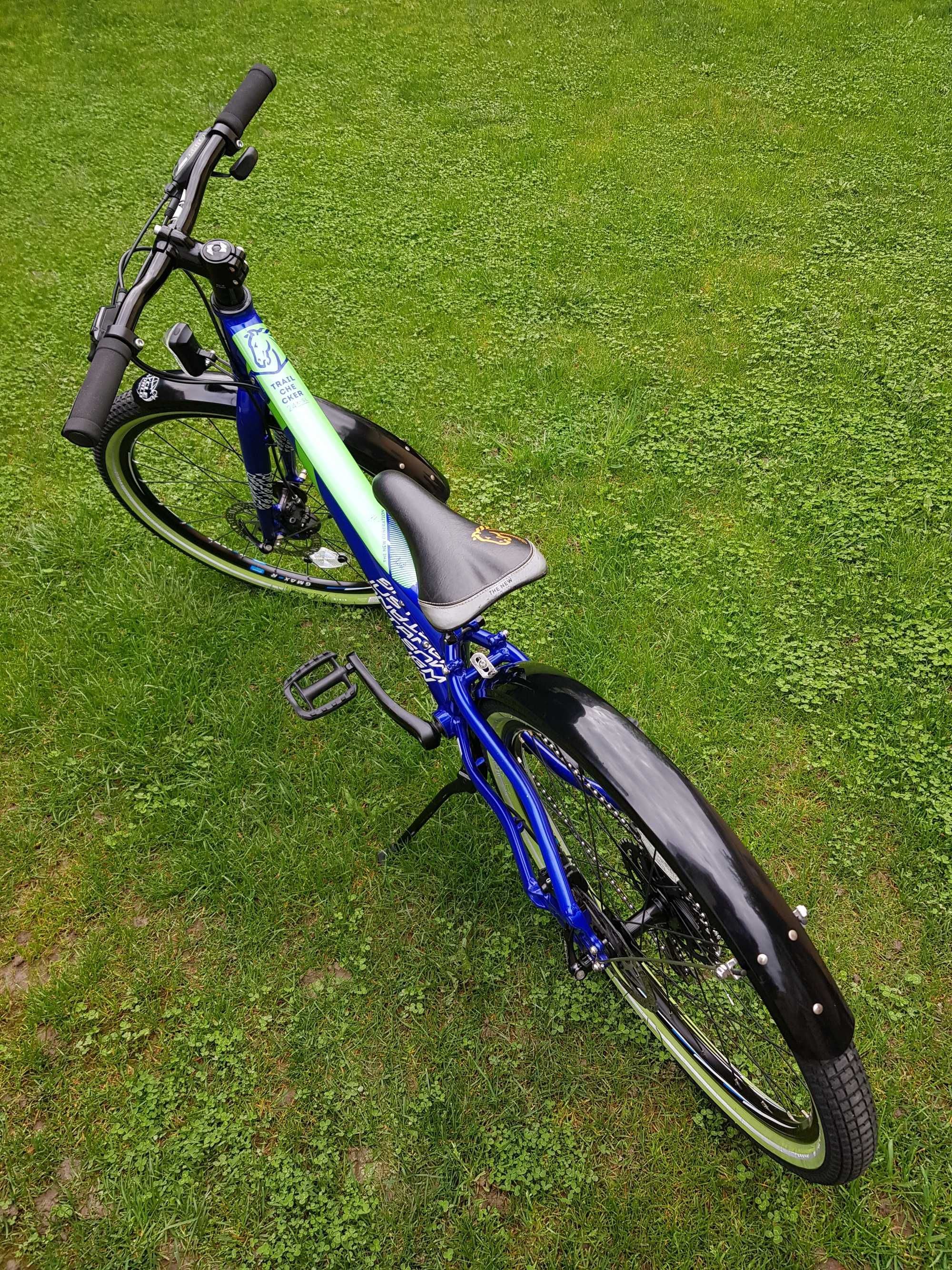 Bicicleta MTB, copii, Checker, aluminiu, frane hidraulice, roti pe 24"