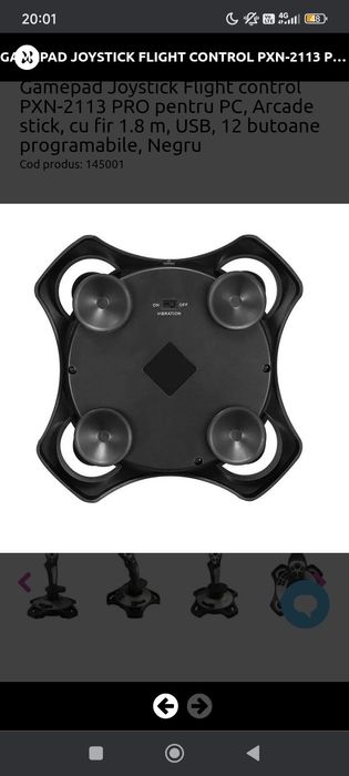 Vând Joystick Flight control PXN-2113 PRO pentru PC, Arcade stick, cu