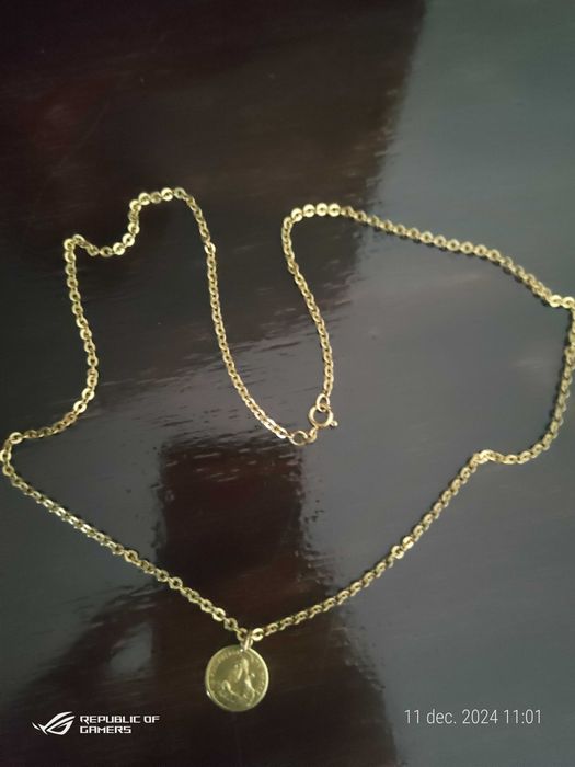 Aur 18 karate Italia 2 lanțuri și cercei