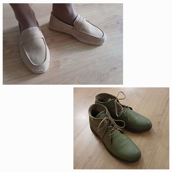 Унисекс и мъжки обувки Кавалер и мокасини/еспадрили от естествена кожа