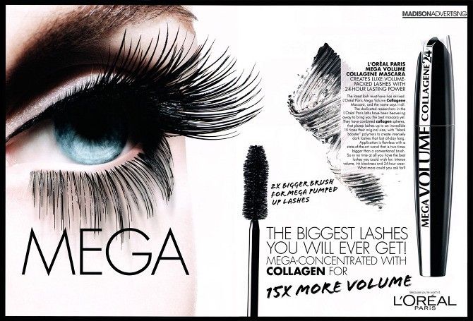 Rimel L’Oreal Paris Mega Volume Collagene Mascara Extra Black