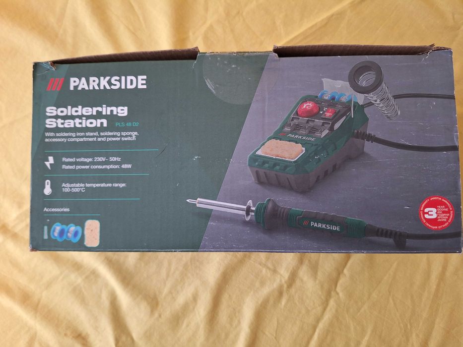 Stație de lipit Parkside cu 5 trepte de temperatură, accesorii incluse