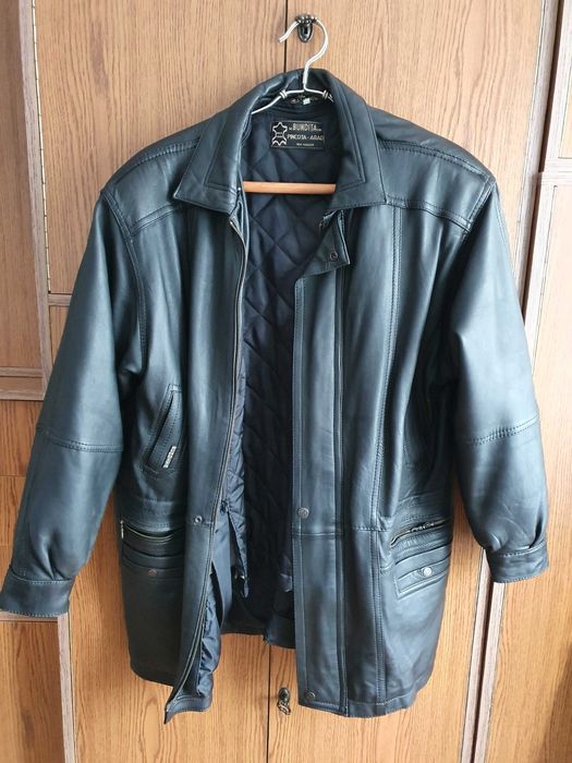 Haina piele XXL, pentru barbati