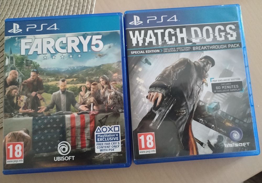 Playstation 4 games Far Cry 5 , Watch Dogs