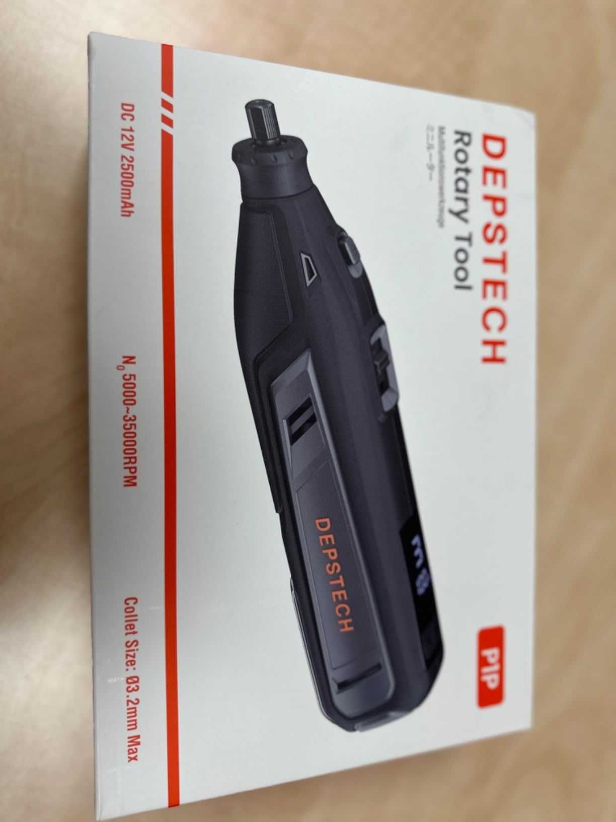 DEPSTECH 12V акумулаторен въртящ се инструмент, 5000 - 35000RPM, 2.5Ah